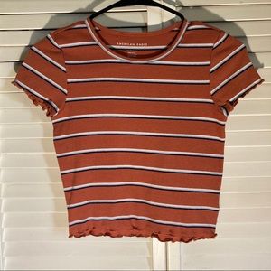 3/$20 American Eagle Cropped Lettuce Edges Croptop